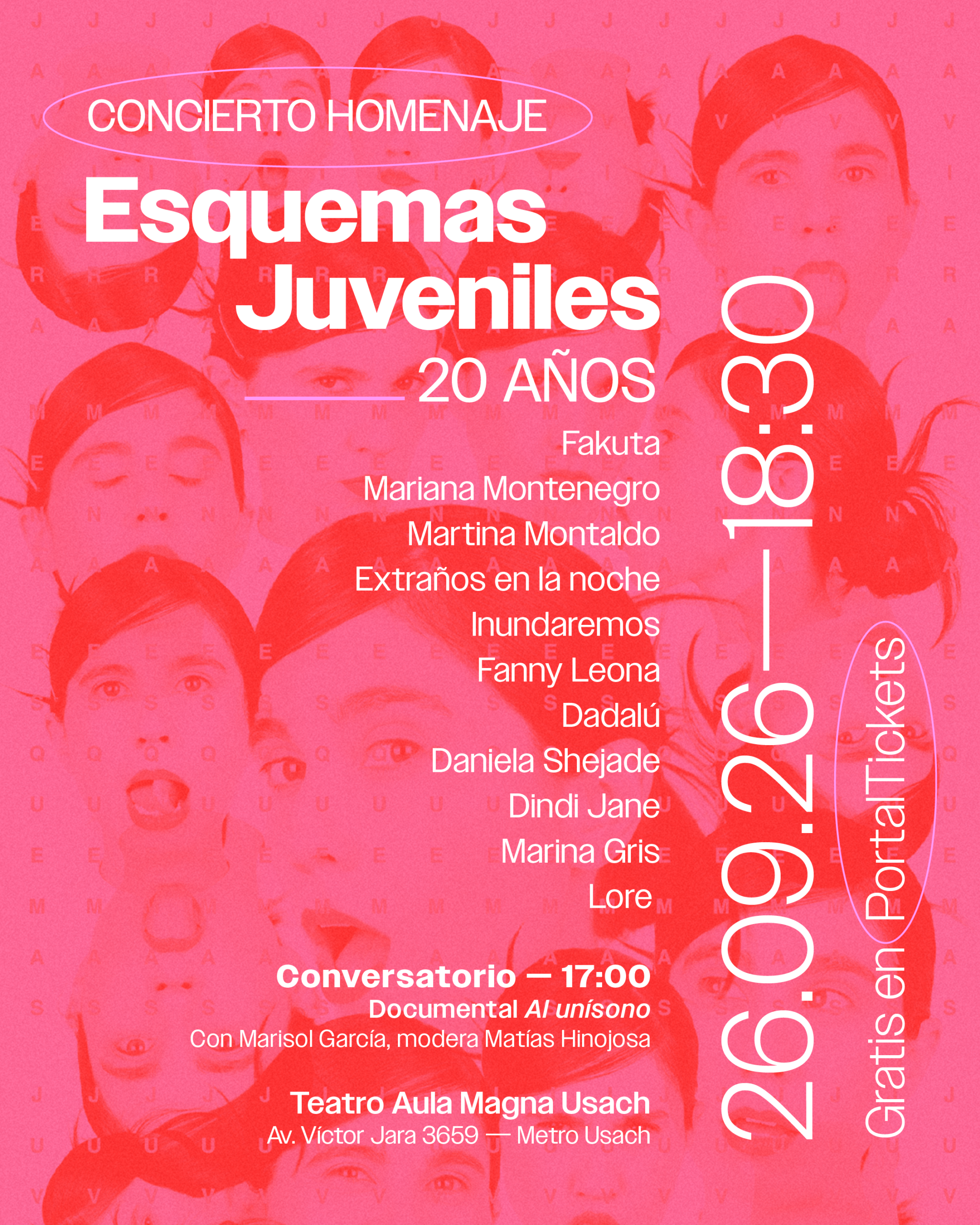 Concierto homenaje “Esquemas juveniles, 20 años” – Congreso Javiera Mena